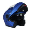Breeze' Blue Advanced Motorcycle Modular Helmet with Drop Down Visor - MPH9818DOT