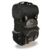 Medium Textile Two Piece Studded Touring Sissy Bar Bag (14X15X7) - SH602S