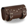 Two Buckle Antique Brown PVC Studded Tool Bag w/ Quick Release (10X4.5X3.25) - MP8527RT