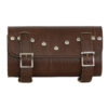 Two Buckle Antique Brown PVC Studded Tool Bag w/ Quick Release (10X4.5X3.25) - MP8527RT - Image 2