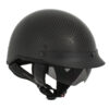 MPH DOT Helmet w/ Drop Sun Visor Carbon Fiber Look Shiny Black - MPH9723DOT