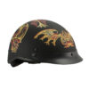 MPH DOT Helmet w/ Drop Sun Visor Web & Skull Graphic Matte - MPH9724DOT - Image 2