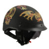 MPH DOT Helmet w/ Drop Sun Visor Web & Skull Graphic Matte - MPH9724DOT