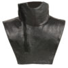 Unisex Premium Leather Neck Warmer w/ Zipper Closure, Fleece Liner - SH165 - Image 2