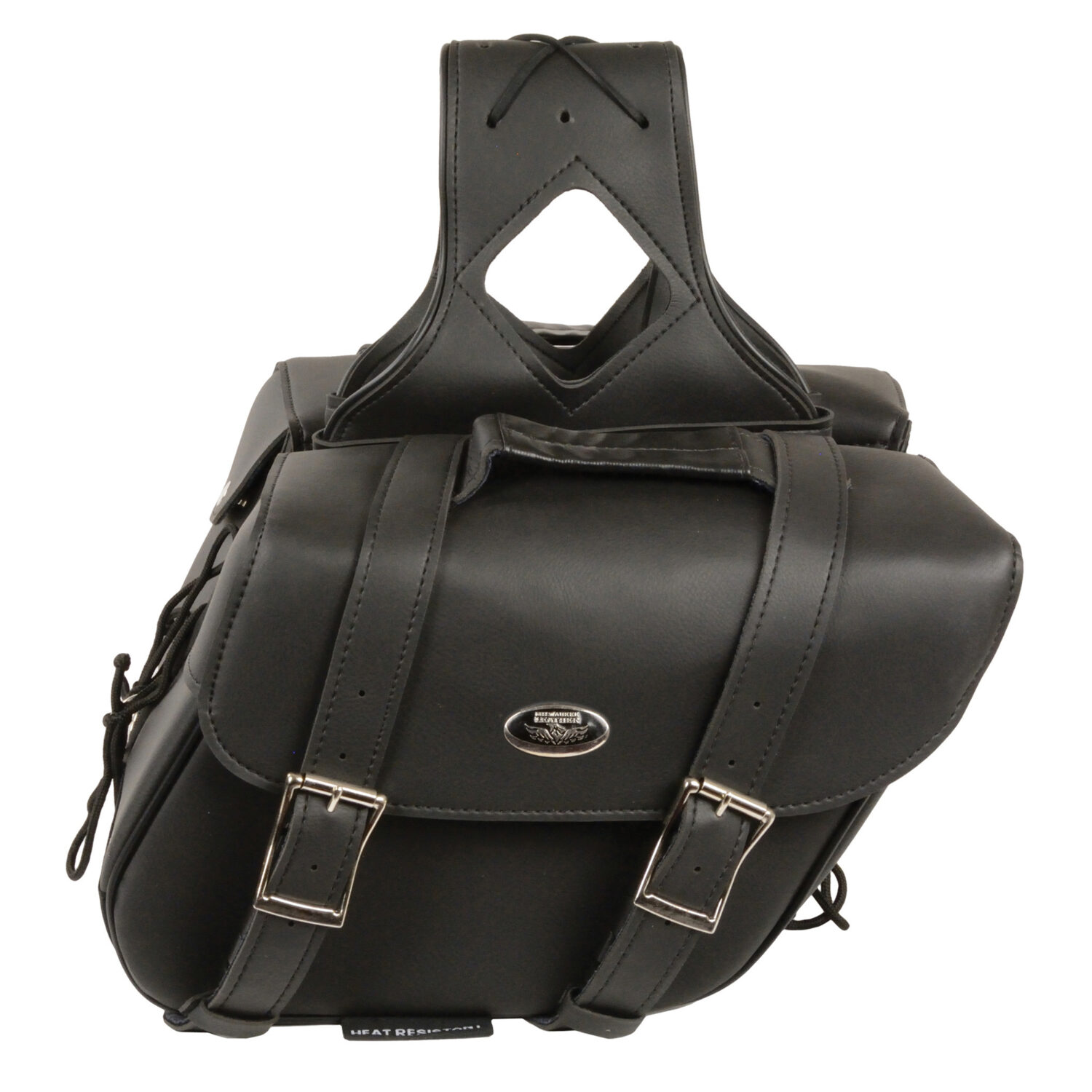 Medium Zip-Off PVC Slanted Throw Over Saddle Bag (12X9X5X18) - SH58001ZB - Image 2