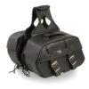 Zip-Off PVC Throw Over Rounded Saddle Bag (15X10X6X18) - SH611ZB