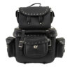 Black PVC 2-Piece Studded Touring Pack Sissy Bar Bag - SH660 - Image 2