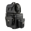 Black PVC 2-Piece Studded Touring Pack Sissy Bar Bag - SH660 - Image 3