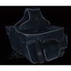 Double Front Pocket Studded PVC Throw Over Saddle Bag w/ Reflective Piping - SH66601ZB - Image 4