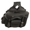 Double Front Pocket PVC Throw Over Saddle Bag w/ Reflective Piping (12x9x6) - SH66602 - Image 2