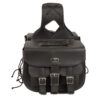 Straight Drop Zip-Off Triple Strap PVC Throw Over Saddle Bag (16X11X6X22) - SH67001ZB - Image 2